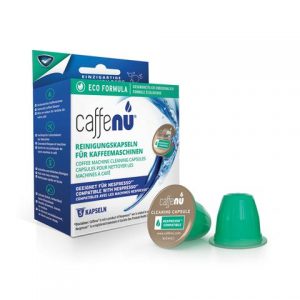 Box of Nespresso-compatible Caffenu cleaning pods